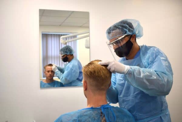 3 weeks after hair transplant
