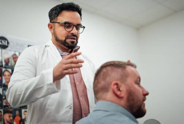touching grafts after a hair transplant