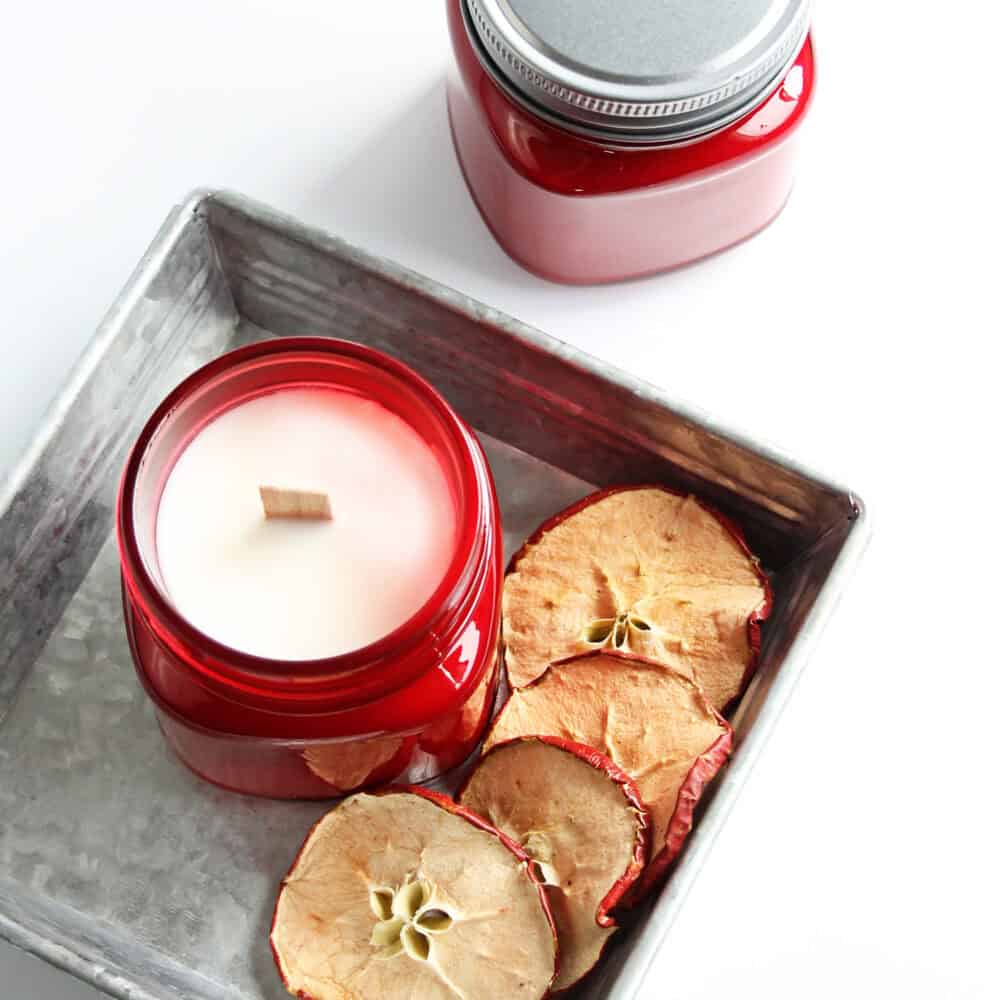 How to Make Crisp Apple Soy Candle Jars, Good All Year Round!