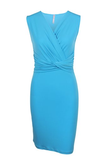 LoveIt Sky Blue Empire Wrap Dress VN-7 FT686
