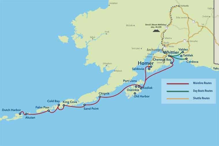 Cartina Delle Aleutine