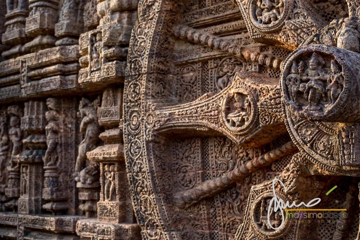 Particolare Della Ruota Del Carro Di Surya A Konark