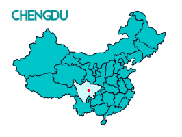 Mappa Della Cina Con Chengdu