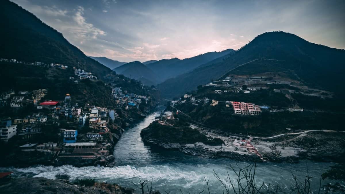 Panch Prayag, La Confluenza Dei Fiumi Alaknanda E Bhagirathi Che Formano Il Gange