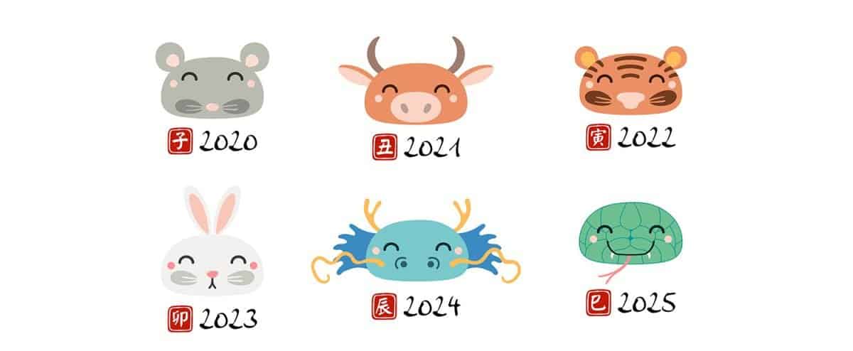 Topo Bue Tigre Coniglio Drago Serpente Dello Zodiaco Cinese