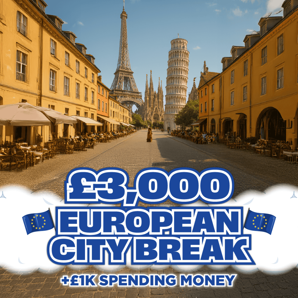 £3000 European City Break + £1000 Spending Money #1