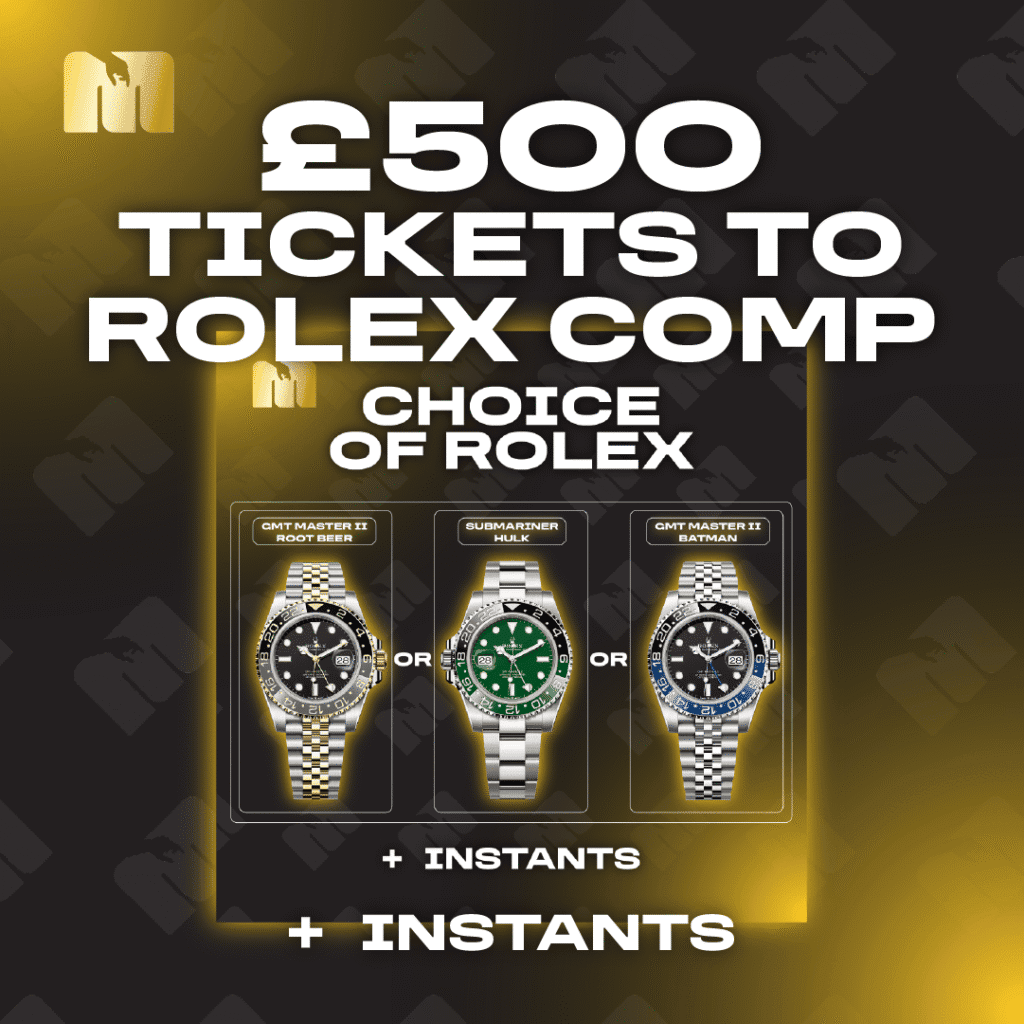 £500 Tickets To The Choice of Rolex Comp+ Instant Wins #1