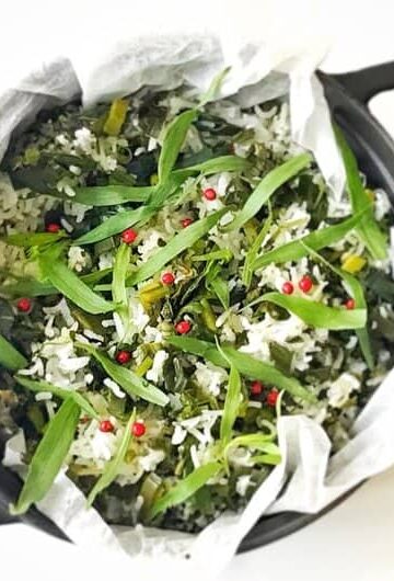 riz iranien aux herbes : un riz cuit en deux fois