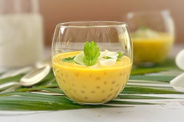 Des perles de tapioca coco et mangue, parfaites pour illustrer notre guide Asie et currys