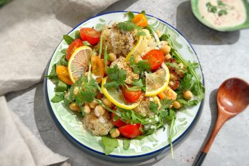 chou fleur et pois chiche en salade à la manière d'Ottolenghi