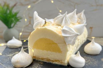 une délicieuse buche au citron, un dessert de fête fruité