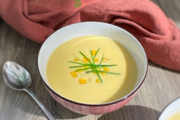 une crème de maïs délicieuse