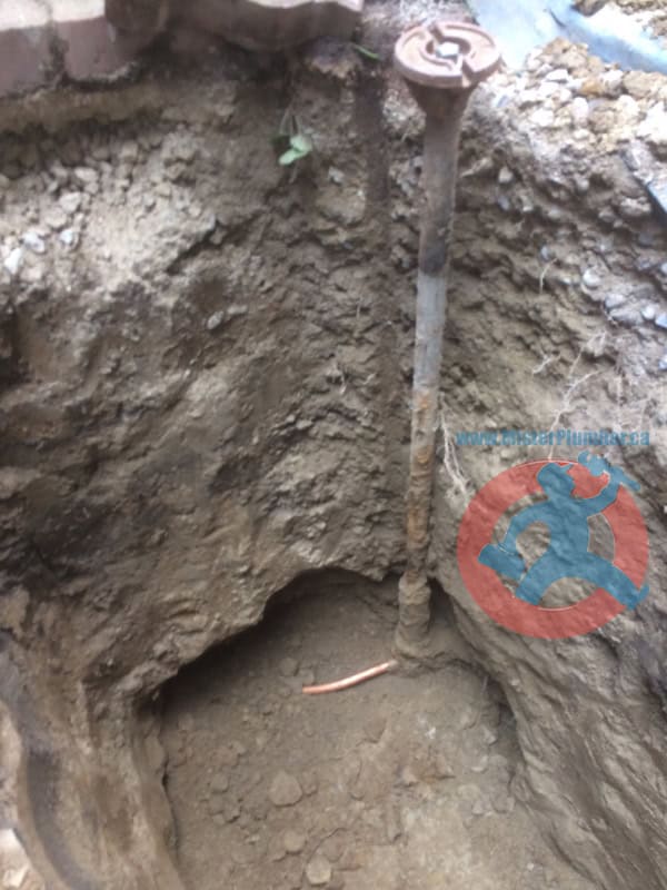 New copper waterline installation