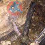 Lead water pipe coming s