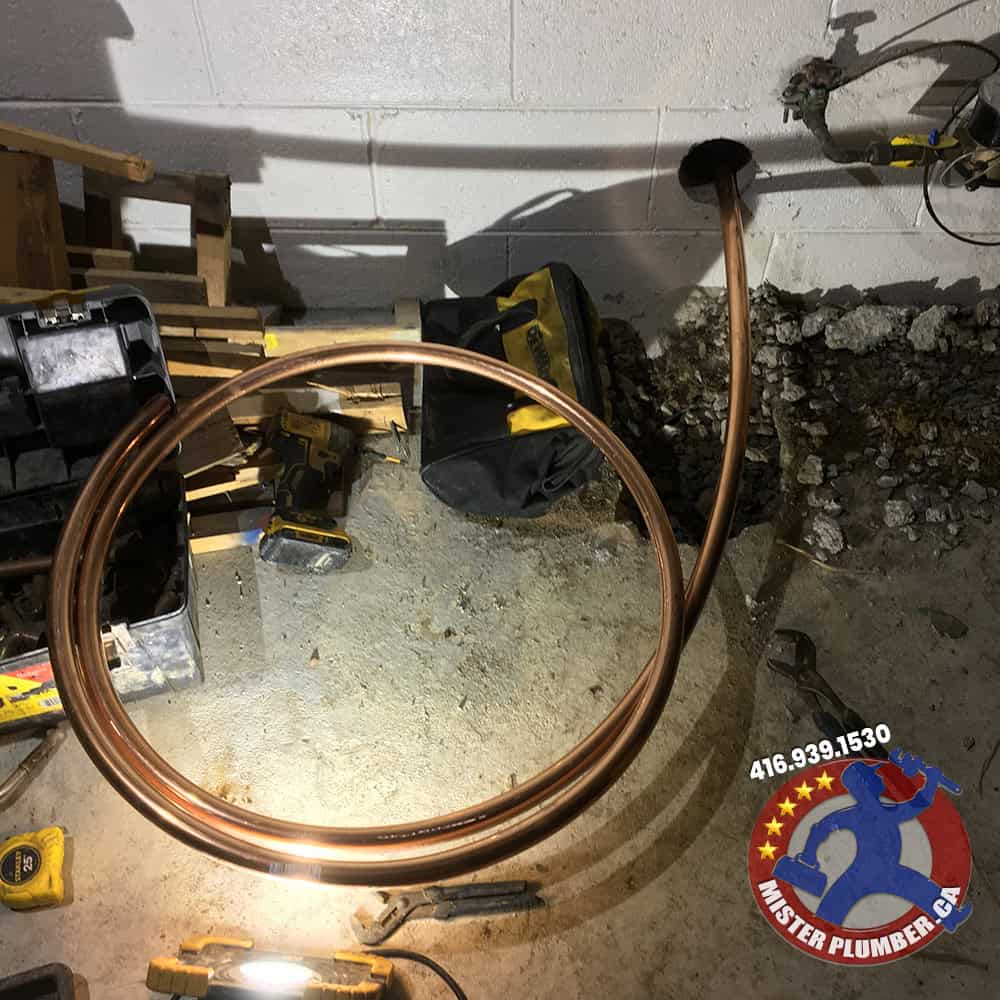 copper coil for residential water supply in Mississauga by Mister Plumber