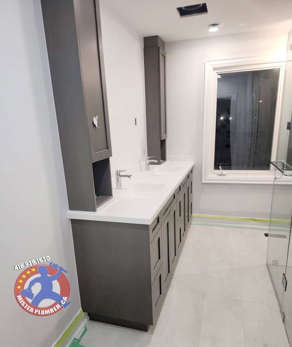 Renovation in Etobicoke: plumbing fixtures installation