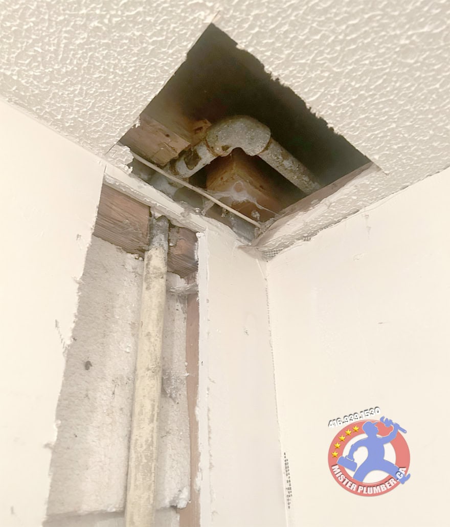 Low water pressure caused by old rusty galvanized pipe