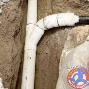 drain pipe replaced with new 4" PVC