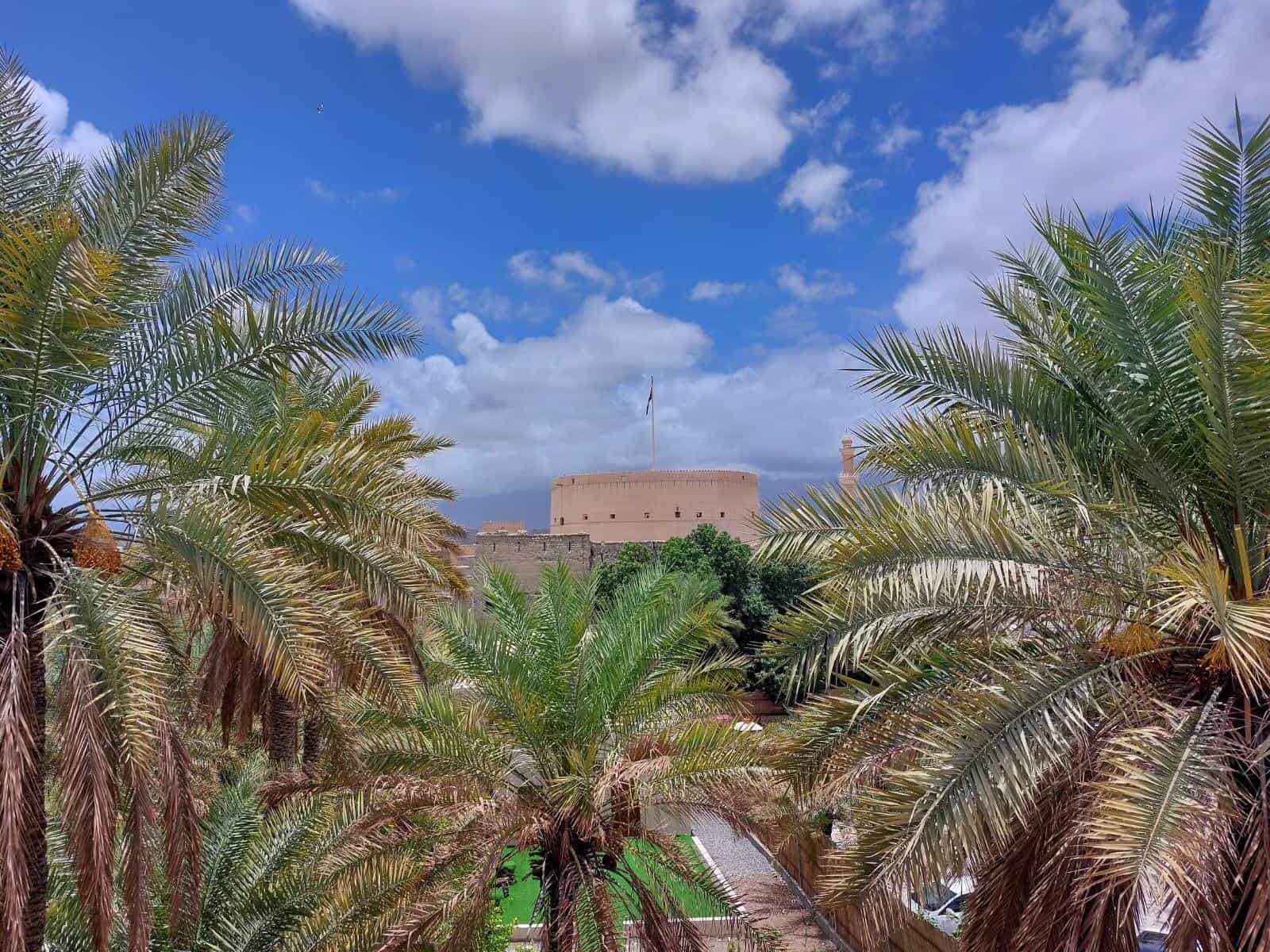 Terraced fields and stone villages clinging to the slopes of Jebel Akhdar in Oman