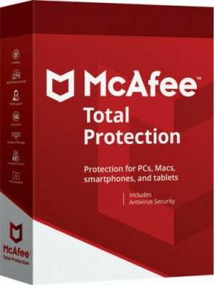 McAfee: Total Protection (1 έτος, 5 συσκευές) Τελευταία έκδοση + Δωρεάν ενημερώσεις
