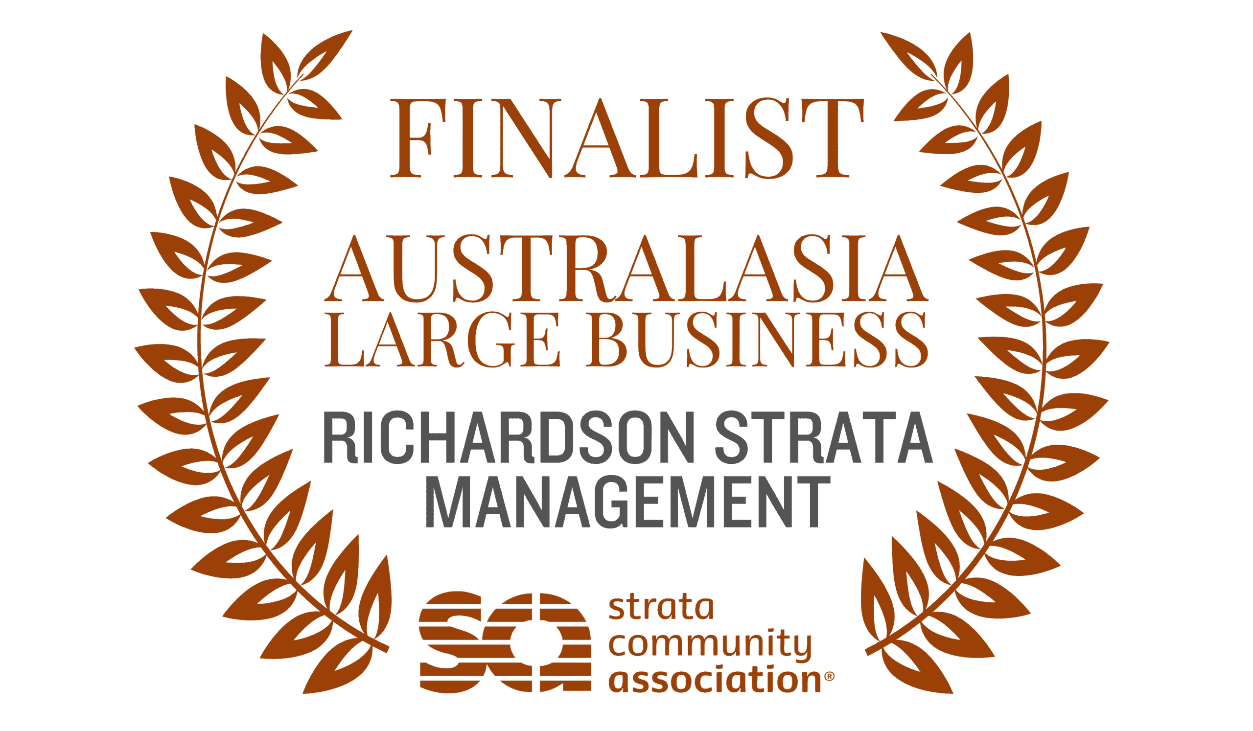 Finalist Australasia Large Business Strata Community Association Australia Richardson Strata Management