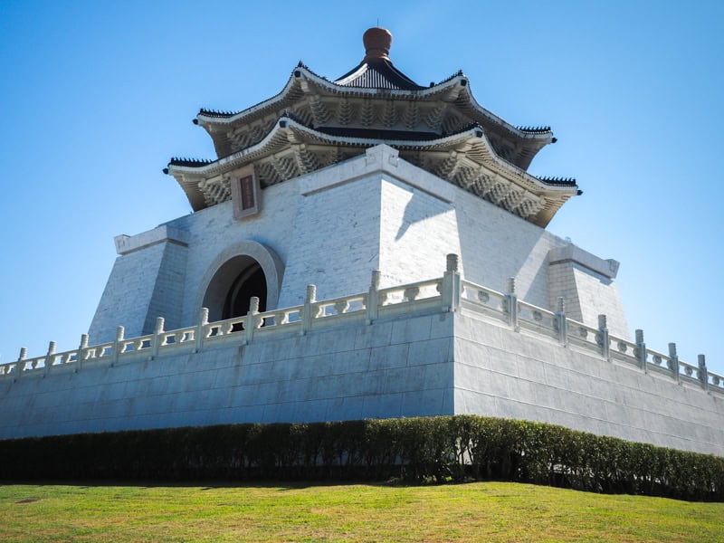 Chiang Kai Skek Memorial Hall shot from the front side of it