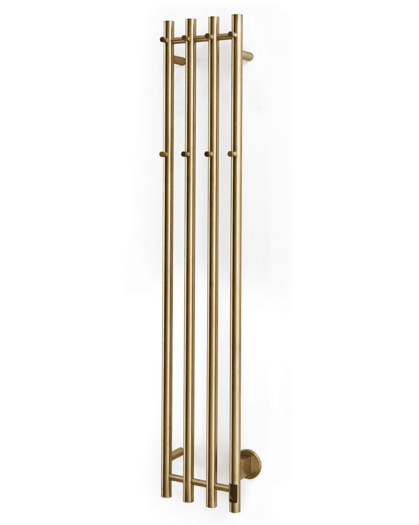 Charon elektrisk håndklædetørrer børstet messing