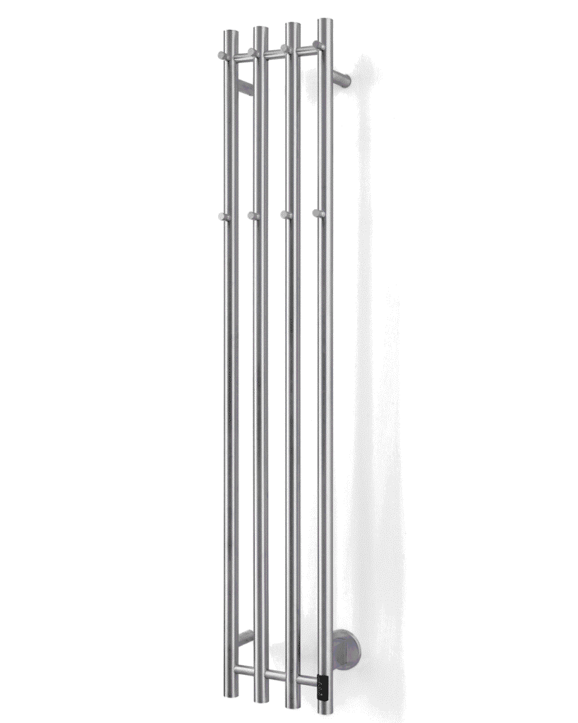 Charon elektrisk håndklædetørrer børstet stål