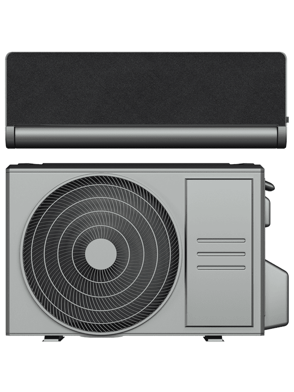 ELL Front 12 luft/luft varmepumpe med WiFi, 4,4kW, 110 m², Dark