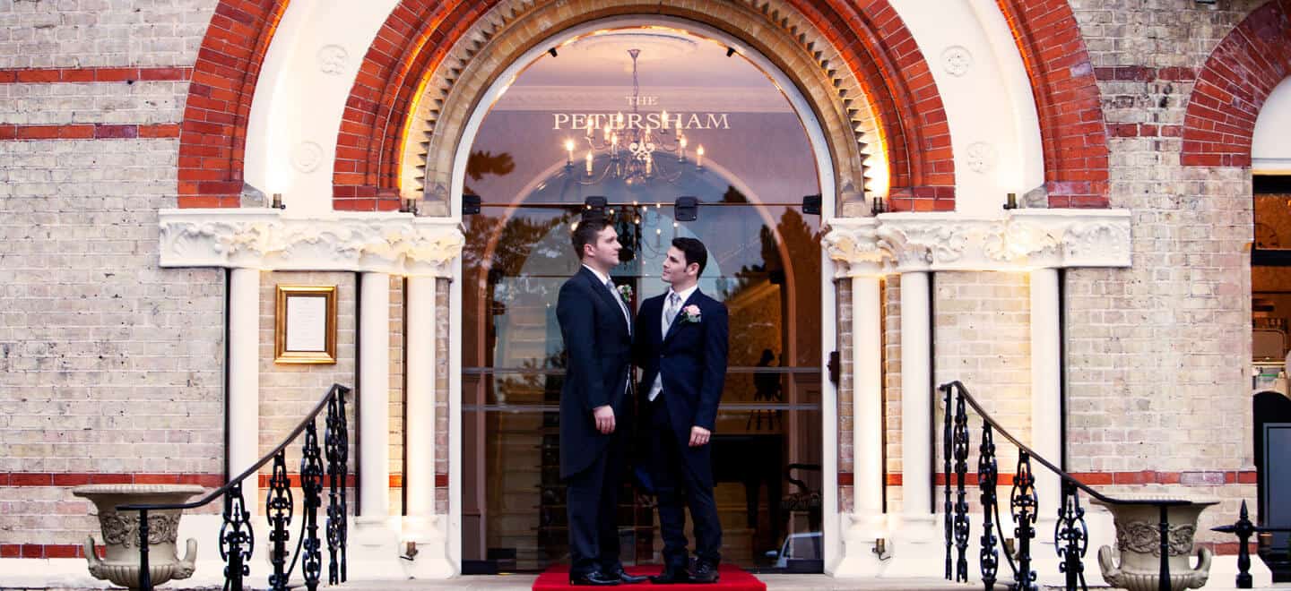 Same Sex Marriage At The Petersham Hotel A Gay Wedding Venue Surrey Featured On The Gay Wedding Guide