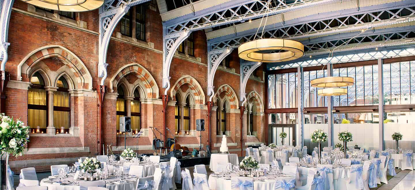 Wedding Breakfast At Luxury Wedding Venue St Pancras Hotel Nw1 Wedding Venue London Via The Gay Wedding Guide