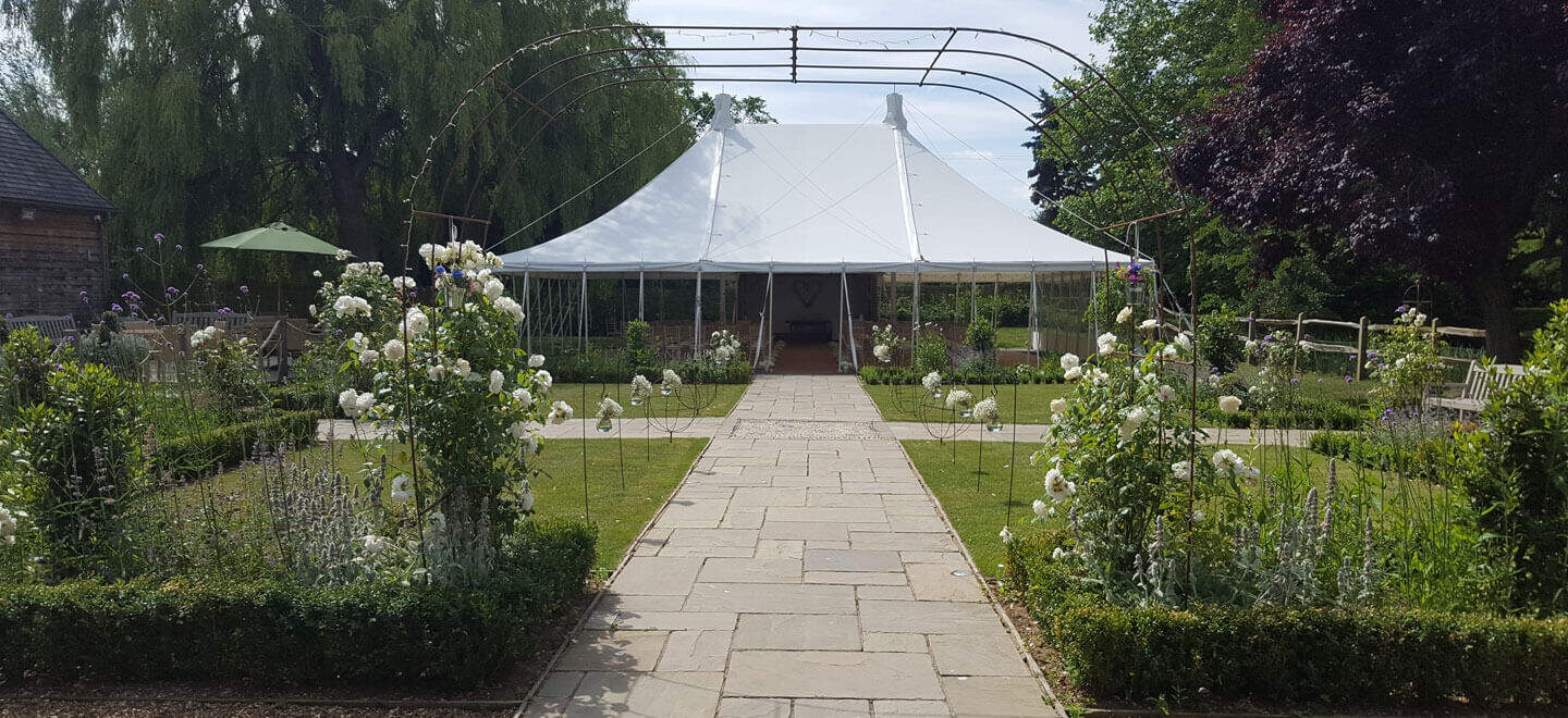 Approach To Gazebo At Houchins Barn Wedding Venue Essex Gay Wedding Guide 1