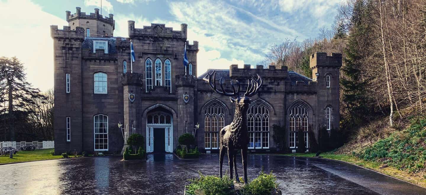 Front Stag At Drumtochty Castle Wedding Venue Scotland Via The Gay Wedding Guide 1