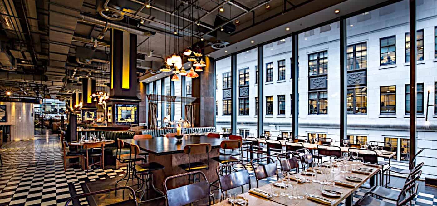 Long Table Section At Bread Street Kitchen Gordon Ramsay Wedding Venue Gay Wedding Guide 1