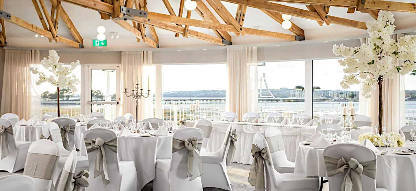 Reception Layout At Langstone Quays Resort Beach Wedding Venue Hampshire Gay Wedding Guide 1