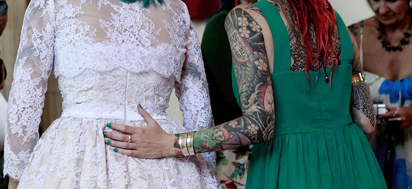 Bride With Tattoos Copyright Hazel Buckley Photography Gay Wedding Photographer 6