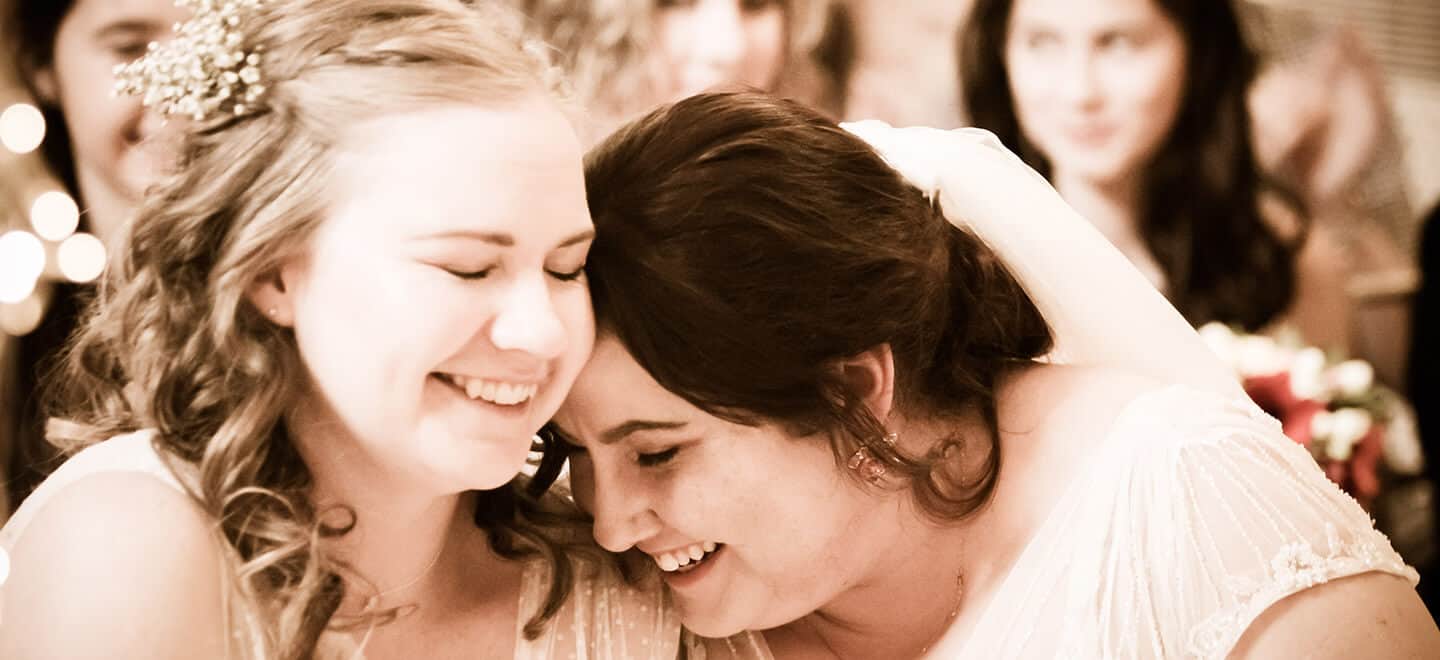 Lesbian Brides Laughing Photograph By Paul Walker Photographer Gay Wedding Guide 6