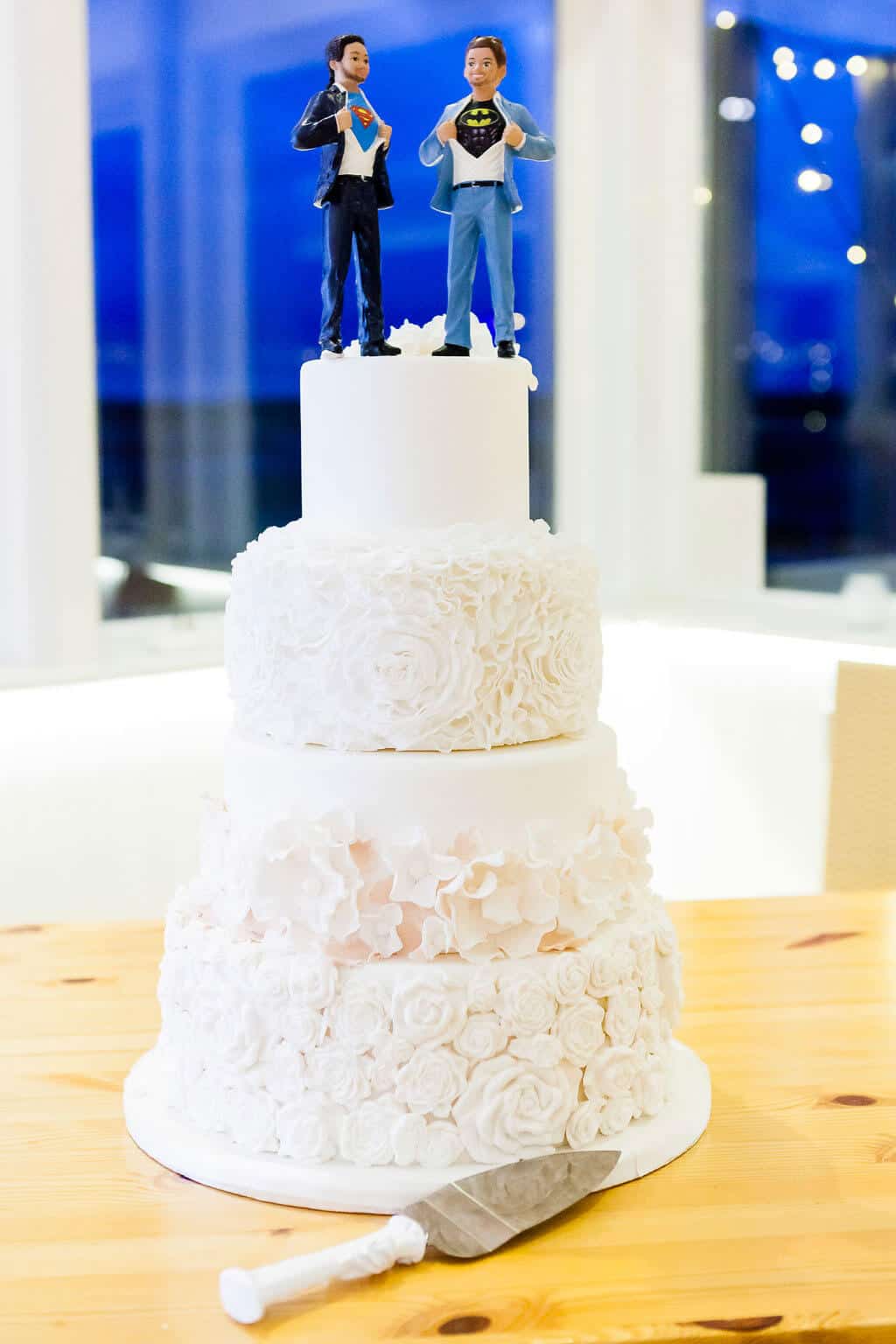 Superhero Cake At Toppers Real Gay Wedding Of Shaun And Carl Via The Gay Wedding Guide Images By Ross Willsher 3 5