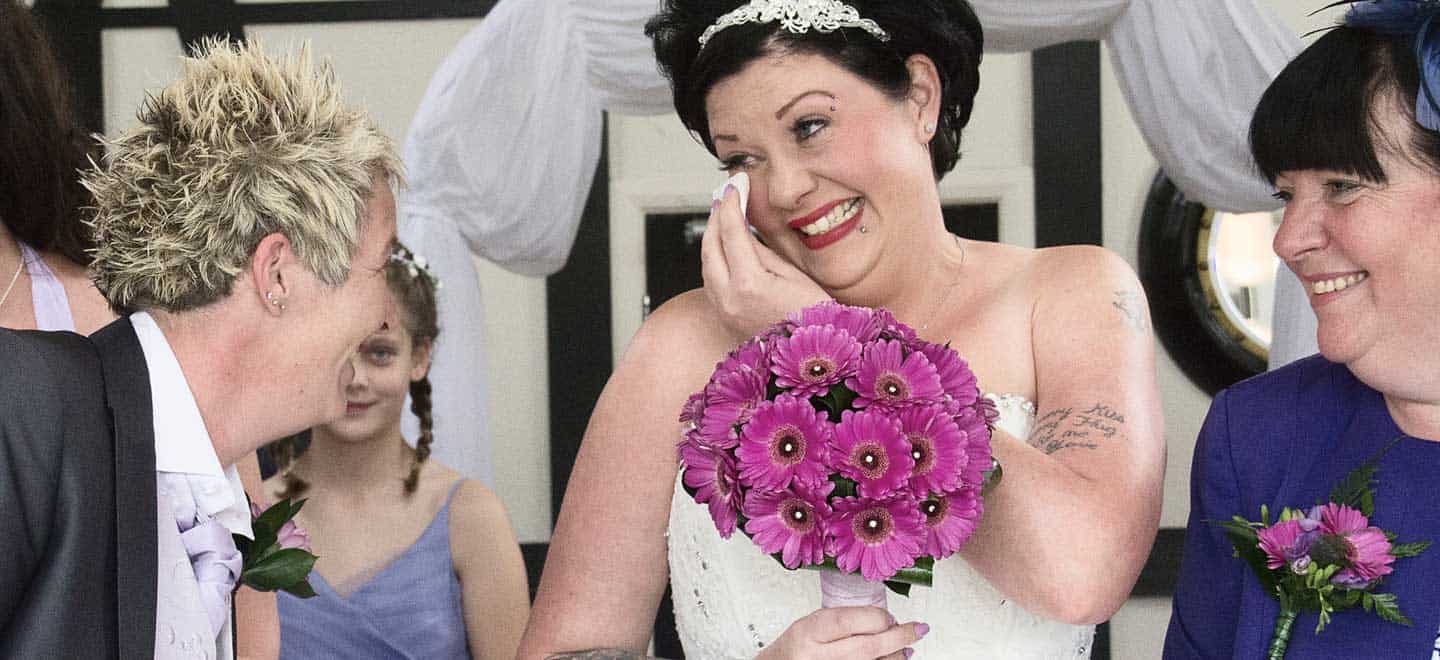 Tears Of Wedding Bliss Lesbian Wedding Photo Cpyright Jennifer Langridge Wedding Photography For The Real Gay Wedding Guide 4