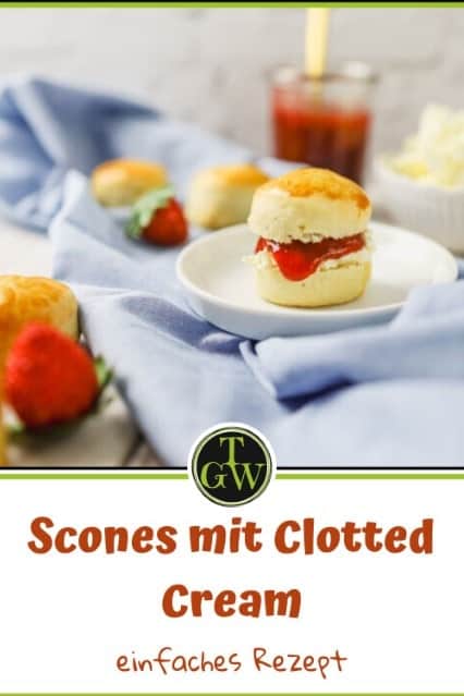 Scones mit Clotted Cream - Pinterest - Foodblog Topfgartenwelt