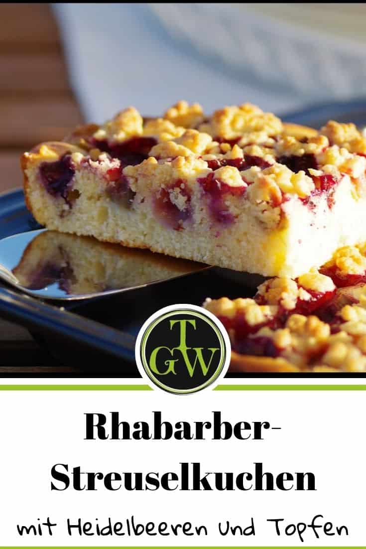 Rhabarber-Streusel-Kuchen aus Topfen-Öl-Teig | Quark-Öl-Teig - Foodblog Topfgartenwelt