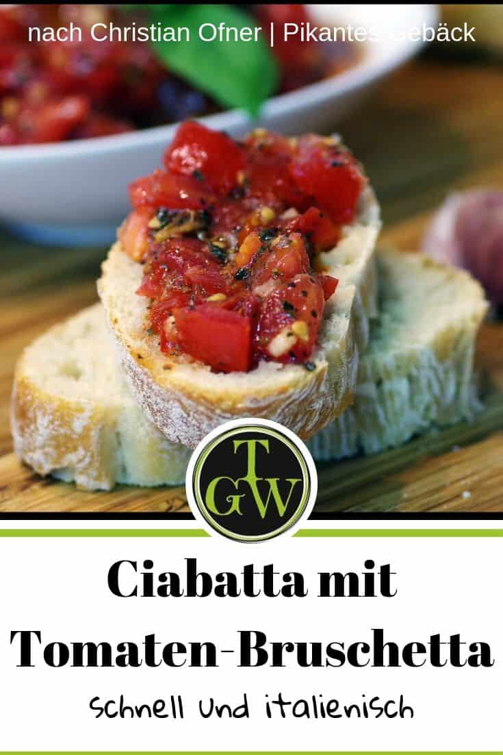 Schnelles Ciabatta Rezept mit Trockenhefe - Pinterest - Foodblog Topfgartenwelt
