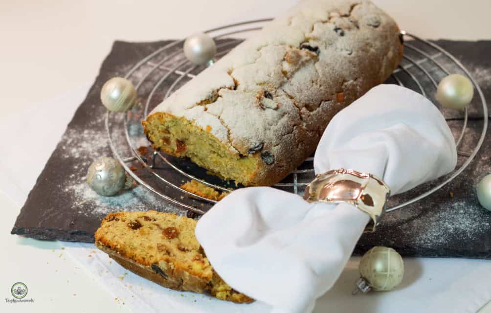 Christstollen Rezept aus dem Backbuch Weihnachten das Goldene von GU - Foodblog Topfgartenwelt