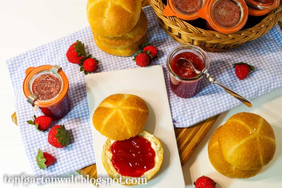 Erdbeermarmelade | Erdbeerkonfitüre | mit Gelierzucker 2:1 | einfach - Foodblog Topfgartenwelt