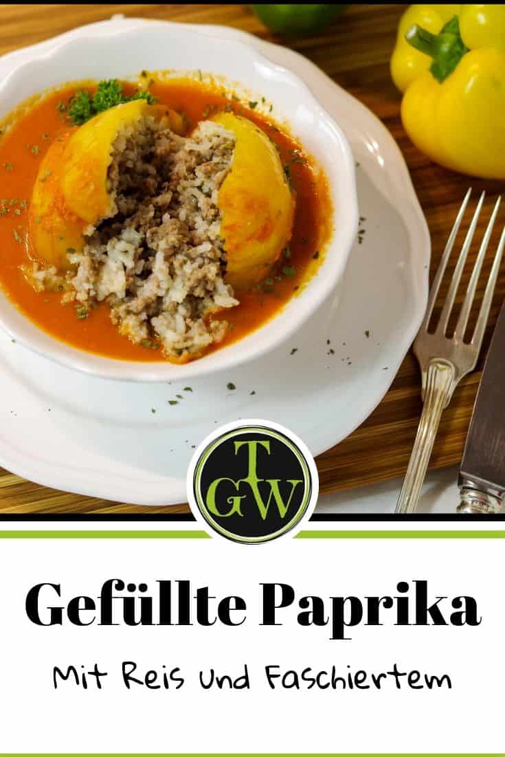 gefüllte Paprika - Pinterest - Foodblog Topfgartenwelt