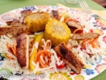 Caesar Salad ohne Ei mit gegrilltem Hähnchen - Foodblog Topfgartenwelt