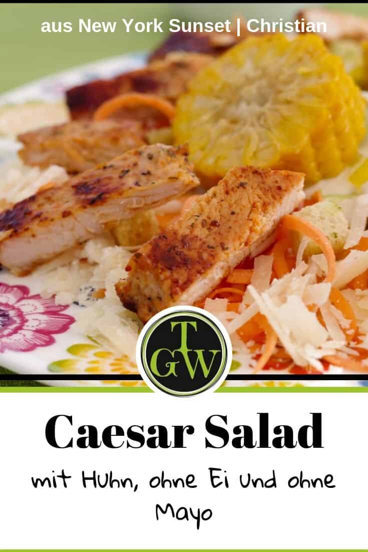 Caesar Salad ohne Ei - Pinterest - Foodblog Topfgartenwelt