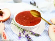 reine Pfirsichmarmelade mit Lavendel, Vanille und Thymian als besondere Variation | Weinbergpfirsichmarmelade - Foodblog Topfgartenwelt
