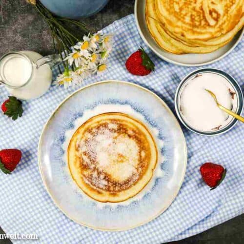 Grundrezept fluffige Pfannkuchen mit Eischnee - Pancakes - Foodblog Topfgartenwelt