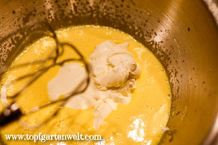Eiercreme mit Mascarpone mischen - Foodblog Topfgartenwelt